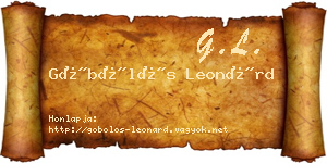 Göbölös Leonárd névjegykártya