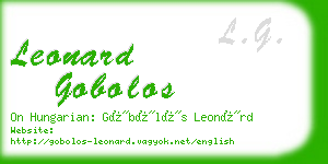 leonard gobolos business card